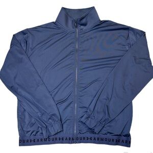 Under Armour Women’s Lightweight Heatgear Full-Zip Jacket-Navy-Medium